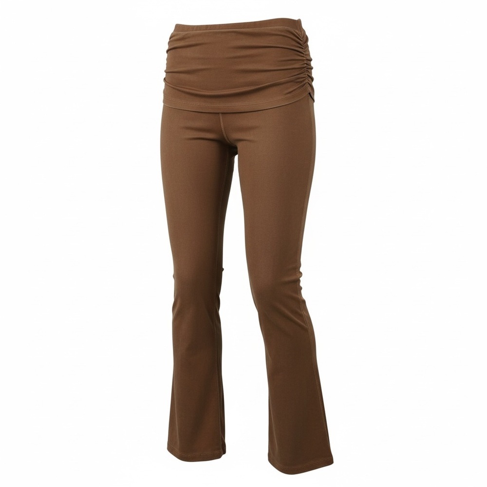 Elegant Brown Women's Flared Leggings